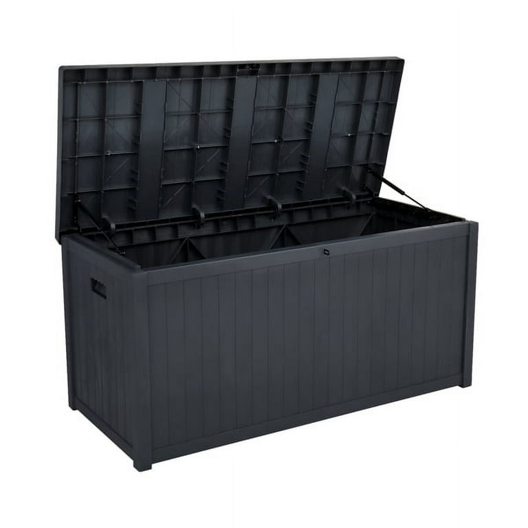 Clearance 113 Gallon Large Deck Box Outdoor Storage Box with