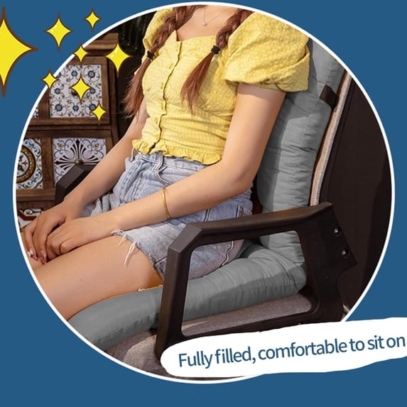 Clearance Under $12.19 Chair Back and Seat Cushion, Tufted Rocking Chair Cushion Set, Soft Thickened Cushion for Indoor Dining Chairs, Desk Chairs, and Rockers