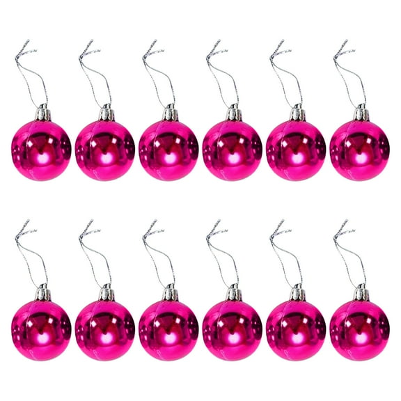 OAVQHLG3B 12 Pcs Christmas Ball Ornaments Mini Christmas Ornaments Xmas Shatterproof Tree Decorations Small Outdoor Christmas Hanging Plastic Balls