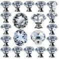thumbnail image 1 of Clearance 12 Pcs Crystal Clear Glass Dresser Knobs Silver Drawer Knobs Pulls Handles Kitchen Cabinet Knobs for Dresser Drawers, Drawer Knobs, 1 of 6