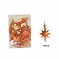 thumbnail image 1 of OAVQHLG3B 12 Pcs Golden Star Ornaments Christmas Tree Decoration 3D Glitter Gold Star 8 Point Star Christmas Tree Hanging Pendants for Holiday Wedding Christmas Party Decoration, 1 of 6