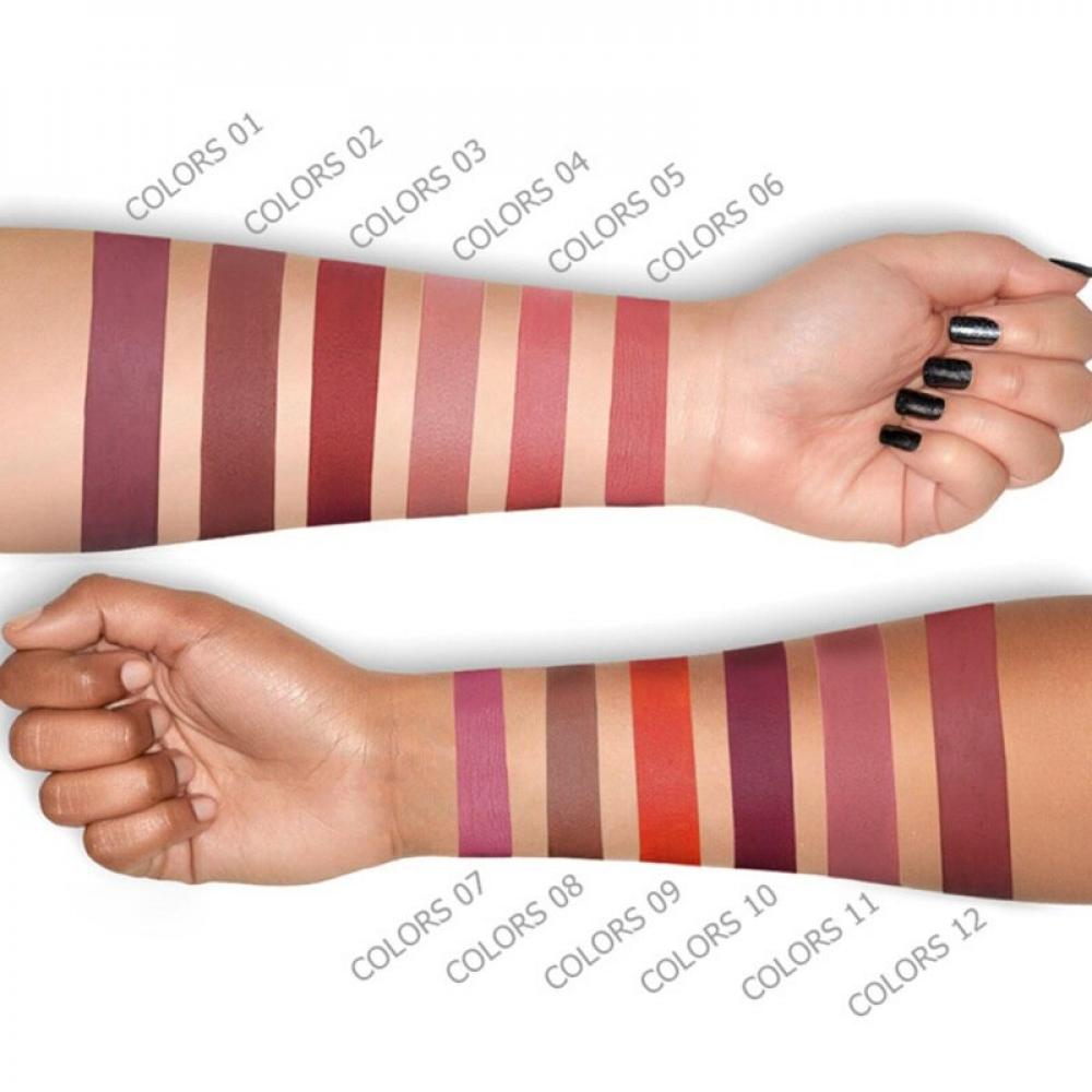 Clearance 12color Matte Lip Gloss Set, Longlasting Matte Lipstick