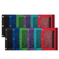 thumbnail image 1 of 12Pack Pencil Pouch 3 Ring Binder: 3 Ring Binder Pencil Case Bag Zipper Pencil Pouch Bulk Holder Accessories Clear Window Pencil Case Aesthetic Pencil Organizer Pockets(Multicolor), 1 of 3
