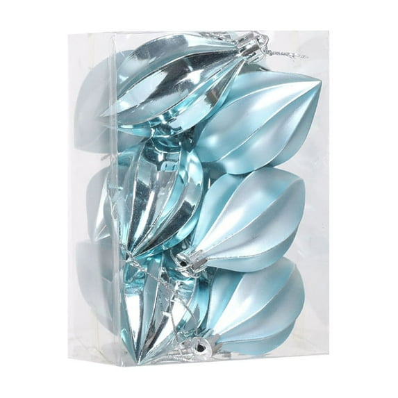 OAVQHLG3B 12Pcs Christmas Ball Ornaments Electroplated Plastic Shaped Christmas Tree Ornament Hanging Piece Christmas Tree Decoration Arrangement