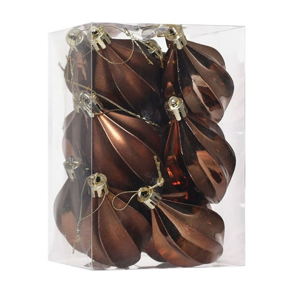 OAVQHLG3B 12Pcs Christmas Ball Ornaments Electroplated Plastic Shaped Christmas Tree Ornament Hanging Piece Christmas Tree Decoration Arrangement