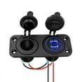 thumbnail image 1 of Clearance! 12V Usb Outlet, Boat Accessories Marine, Furenl Qc 3.0 Usb 12V Boat Marine Socket Splitter 12 Power Charger Adapter Diy Kit with Blue Led Usb Ports for Panel on Car, 1 of 4
