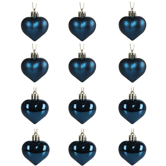 OAVQHLG3B 12pcs Valentine's Day Heart Ornaments Valentine's Mother's Day Heart Baubles Shaped Hanging Ornaments Decoration for Valentine Tree Wedding Anniversary Party