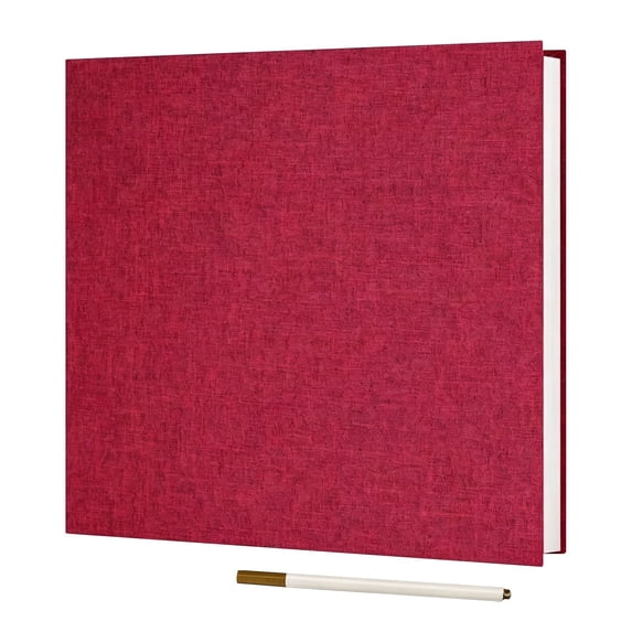 Clearance Under $14, 1 Pack Self-Adhesive Photo Album memory book, DIY Scrapbook with Linen Cover and Protective Film, 20-Page Large Capacity Album with Marker Pen, 32*27*2cm(C)
