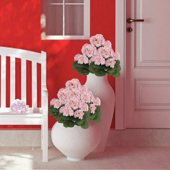 Clearance!14.2 Inch Artificial Geraniums Flowers for Outdoors, 4 Bundles UV Resistant Fake Geraniums Flowers Silk Faux Flowers Bouquet for Home Decor Patio Vase Porch Outdoor Indoor(Mixed Color)