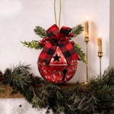 2 Inch Bell Clearance 14.6 Inch Large Metal Christmas Bell with Jute Hanging Rope ...