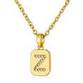 thumbnail image 1 of 14K Gold Plated Necklace for Women Square Cubic Zirconia Initial Z Necklaces for Her Valentine's Day Christmas Birthdady Gift, 1 of 5