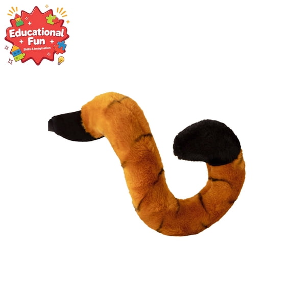 Clearance! 14inch Polyester Plush Tiger Tail Costume Accessory, Fluffy Animal Tail for Pretend Play Performance Dress‑Up Cosplay, Birthday Gifts for Boys Girls, for Kids Age 2 3 4 5 6+