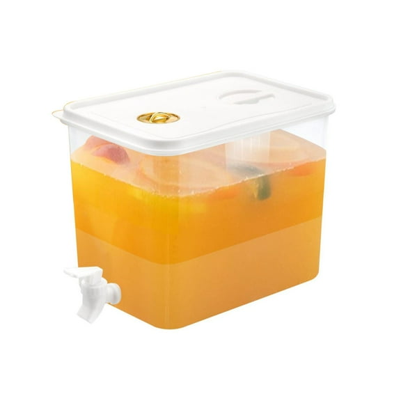 Clearance Under $15 2.5 Gallon Refrigerator Beverage Dispenser With Leak Proof Lid Filter Juice Container Sealed Plastic Lemon Water Milk Hot And Cold Tea