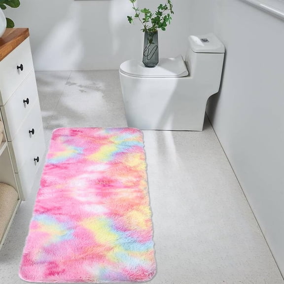 Clearance under $15! CSSAD Solid Color Bath Rugs,1pc Bathroom Rug,15.7x31.5in,Super Soft Non Slip Bathtub Carpet and Absorbent Bath Mat for Bathroom, Mixed Color