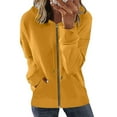 thumbnail image 1 of under $15 Turilly Women Coats Winter Jacket Fashion Woman Long Sleeve Zipper Open Front Loose Outerwear Printing Blouse Coat Tops Pockets Hooded Blouse, 1 of 5