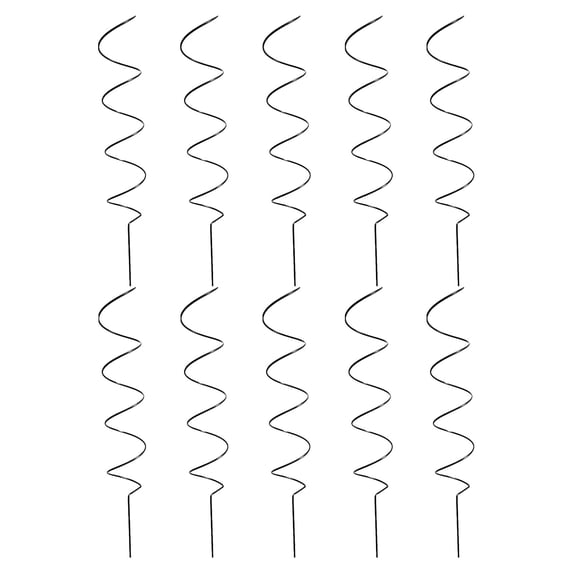Clearance Under $16, 10 Pack Plant Support Stakes, Metal Garden Stakes for Climbing Plants, Heavy Duty Support for Tomato Rose and Vine, Green Vinyl Coated Steel, One Size(D)