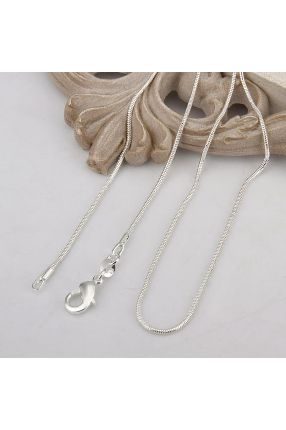 [Clearance!]16-24 inch Fashion Jewelry Sterling Silver 1 mm Snake Chain Necklace Women