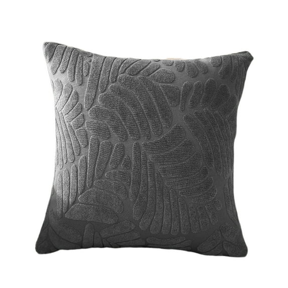 Hvmvliv 17.71x17.71in Throw Pillow for Couch Corduroy Fall Decorative Throw Pillow Soft Cozy Squares Pillow for Sofa Bed Dark Gray