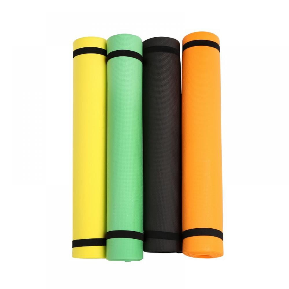 Clearance! 173cm Extra Thick Yoga Mats High Density Anti-Tear Exercise Yoga Mat with Carrying Strap，Lose Weight Fitn Exercise Pad,Ornage