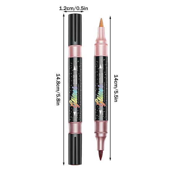 Clearance Under $18.49! 36PCS Dual-Color Glitter Brush Markers, 2-in-1 Metallic Pens for Art & Crafts, Plastic, for Coloring & Doodling, (15.4cm, Assorted)