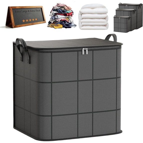 Clearance 180L Spacious Moving Storage Bin, Portable Moving Storage Bags, Foldable Large-Capacity Clothes Storage Containers for Bedroom, Closet, Clothing, Comforter, Reinforced Handles