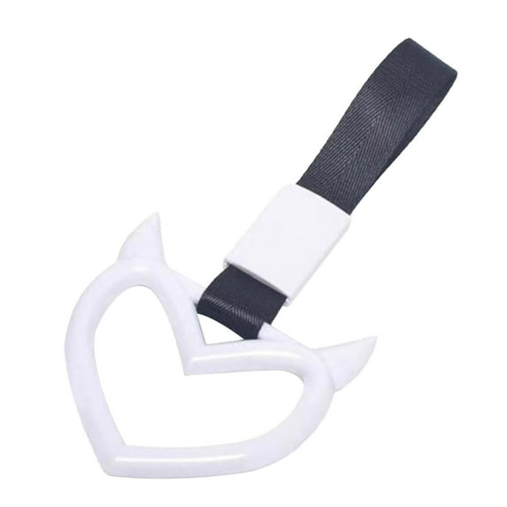 Clearance! 1Pcs Ring Heart Shape Car Handle with Drift Pendant Rear Bumper Warning Decoration Heart Shape Handle with Drift Pendant for Car Bus Interior Exterior Decoration