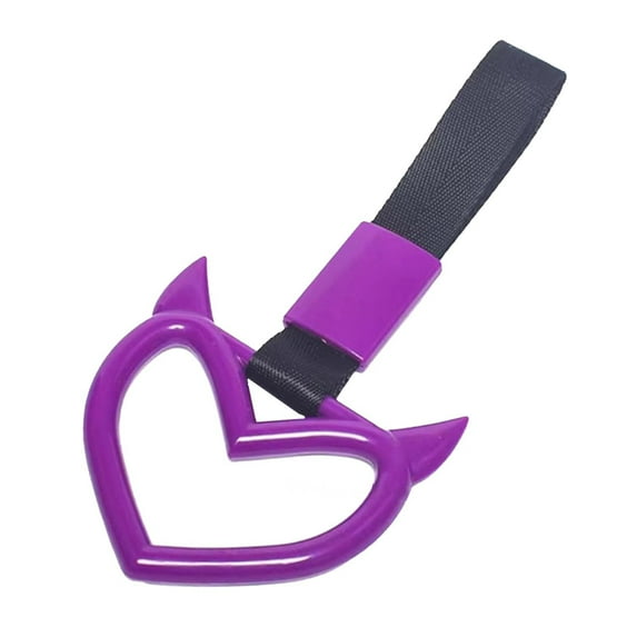 Clearance! 1Pcs Ring Heart Shape Car Handle with Drift Pendant Rear Bumper Warning Decoration Heart Shape Handle with Drift Pendant for Car Bus Interior Exterior Decoration