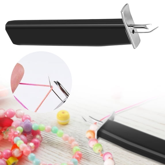 Clearance 1X Bead Knotter Bead Knotting Tool Create Secure Knots Pearl Jewelry Making Tool Diy Jewelry Pearl Stringing Beading Tools Knotters Tool For Necklace Bracelet Jewelry Making Black Nylon