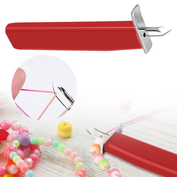 Clearance 1X Bead Knotter Bead Knotting Tool Create Secure Knots Pearl Jewelry Making Tool Diy Jewelry Pearl Stringing Beading Tools Knotters Tool For Necklace Bracelet Jewelry Making Red Nylon