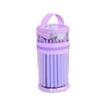 thumbnail image 1 of Clearance Under $2, 1 Pack Clear Pencil Case or Makeup Bag, Large Capacity Cylindrical Pouch, Exam-Approved Stationery Organizer with Handle, 17.5*9cm(A), 1 of 5