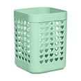 thumbnail image 1 of Clearance Under $2, 1 Pack Cute Pen Holder, aesthetic desk decor, Hollow Heart Desk Organizer for Home Office, Multi-Functional Plastic Pencil Cup for Makeup Brush Storage, 10cm(Green), 1 of 7