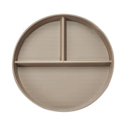 Clearance Under $2, 1 Pack Portion Control Plate for Adults, 3-Compartment Divided Plate for Healthy Eating, Reusable Wheat Straw Bariatric Plate for Meal Prep, One SizeBeige