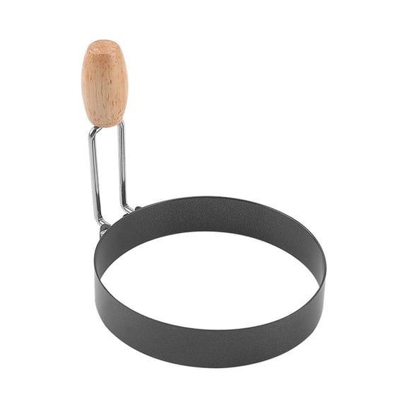 Clearance Under $2, 1 Pack Round Egg Ring, 3.5-Inch Stainless Steel Mold, Non-Stick Pancake and Crumpet Shaper for Griddle and Frying Pan, Breakfast Cooking Tool, One Size(Black)