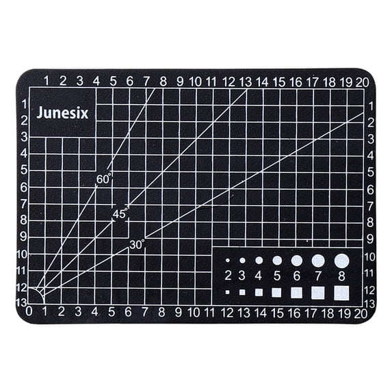 Clearance Under $2, 1 Pack Self-Healing Cutting Mat, A7 Mini Craft Mat with Grid, 3mm Thick PVC Board for Sewing Quilting and Paper Crafts, 10.5x7.4cm(Black)