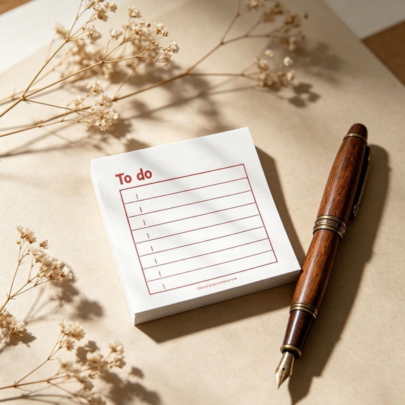 Clearance Under $2, 1 Pack To-Do List Sticky Notes, 50-Sheet Lined Checklist Memo Pad, Strong Adhesive Note Pad for Office & Home Organization, Paper, 7.5x7.5cm(A)