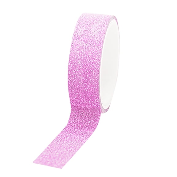 Clearance Under $2, 1 Roll Glitter Washi Tape, Decorative Craft Tape for DIY Projects, Self-Adhesive Sticky Paper Tape for Scrapbooking and Gift Wrapping, 1.5cm x 3m(Pink)
