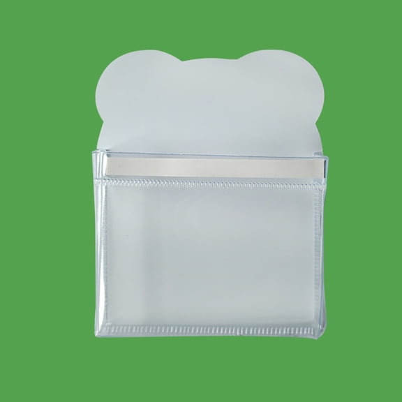 Clearance Under $2.16! 1PC Magnetic File Holder, Wall Organizer with Strong Magnet, Refrigerator Storage Pocket, Clear PE Document Holder, for Mail, Planners & Notes, White, One Size