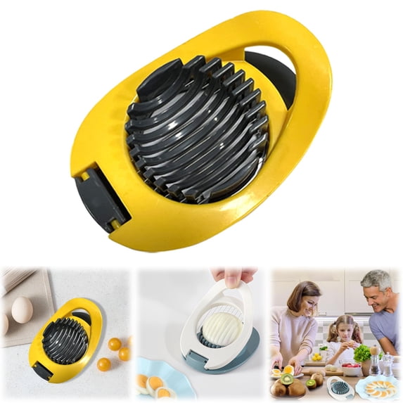 Clearance Under $2.16! Egg Slicer and Dicer with Stainless Steel Wire, Hard Boiled Egg Cutter for Salads, Versatile Kitchen Tool for Soft Fruits and Vegetables