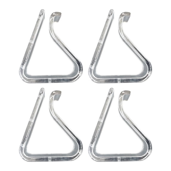 Clearance Under $2, 4 Pack Clear Tablecloth Clips, Plastic Table Cover Clamps, Spring-Action Tablecloth Holders for Home Picnic and Outdoor Parties, 5x4cm(C)