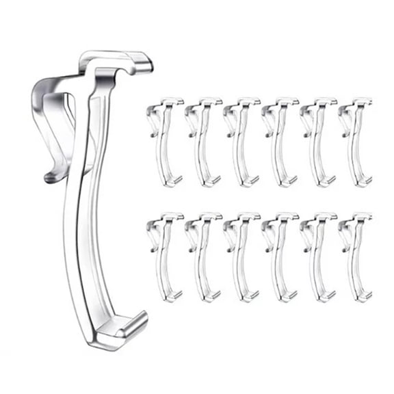 Clearance Under $2.64! 12PACK Window Curtain Clips, 2.5 Inch Vertical Blind Positioning Clips for Curtains & Drapes, Plastic, for Home Decor, (2.5in, White)