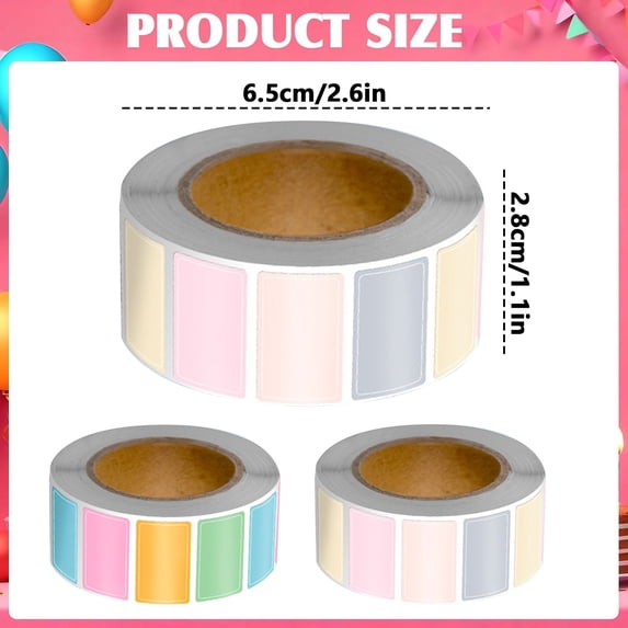 Clearance Under $2.69! 1ROLL Colorful Blank Labels Stickers, 800pcs 25x15mm Adhesive Name Tags for Home & Kitchen Organization, Paper, for Labeling, B, One Size