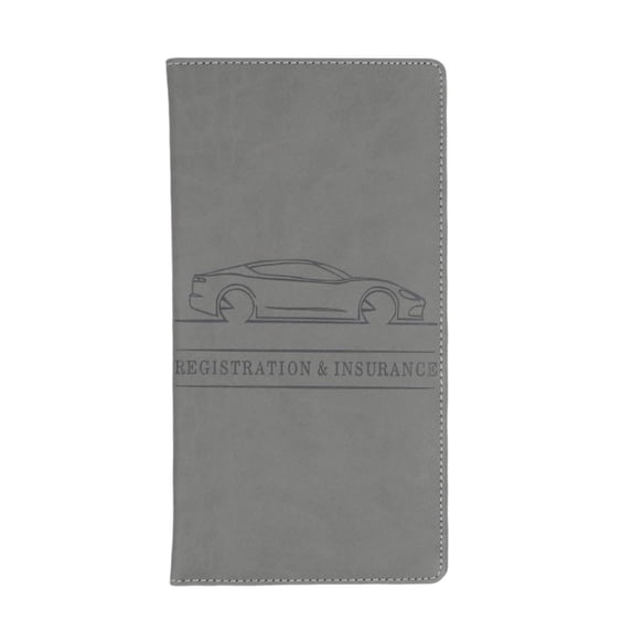 Clearance Under $2.84! 1PC Vehicle Document Organizer, Insurance Card & Registration Holder with Pockets, PU Leather, for Car Glove Box, (24x12cm, Light Gray)
