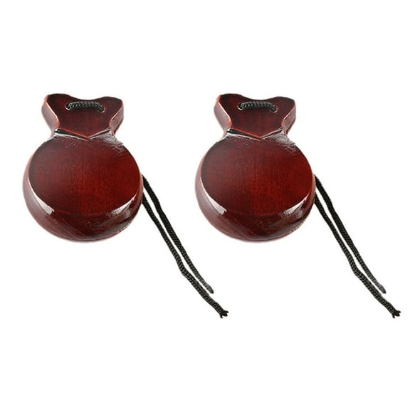 Clearance! 2 Pairs Castanets for Adults, Flamenco Dance Castanets With String Hand Castanets Children Percussion Musical Instrument Wood Spanish Castanets Musical Instrument U1D8