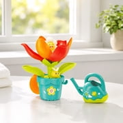 Clearance! 2-Piece Flower Watering Can & Pouring Toy Set - Fun Water Flow Activity for Toddlers, Suction Cup Mount for Tub
