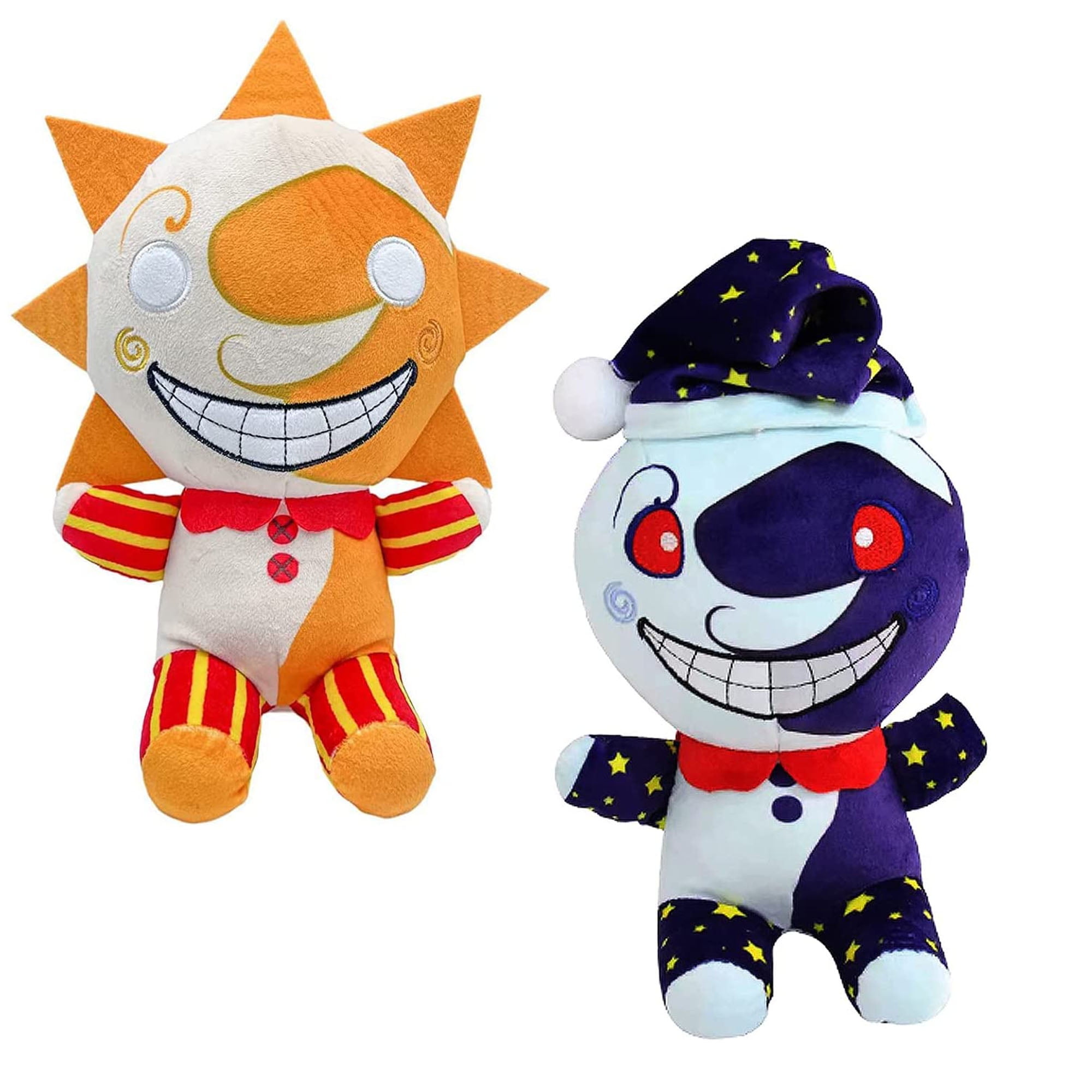 Clearance 2 Sundrop and Moondrop Plush Stuffed Animal Doll 8" FNAF Five Night At Freddy's Toy