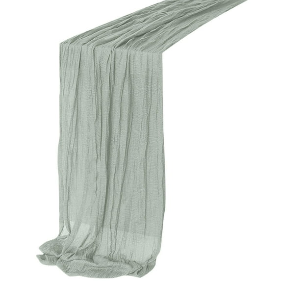 Clearance Under $2 Sunxin Table Runner*1,Cheesecloth Table Runner Cheese Cloth Tablecloth 90X180 Cm Table Runner for Wedding Decor Holiday Birthday Party Table,Household Antependium