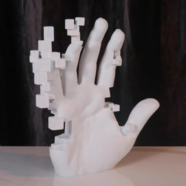 Clearance under $20 Hand Sculpture Decor White Hand Ornament Creative Hand Sculpture Cool Desk Decor Statue Resin Hand Desktop Decoration Gesture Sculpture Decor for Coffee Desktop Wedding