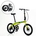 thumbnail image 1 of Clearance! 20 Inch Folding Bike with 8 Speed, Lightweight Foldable Bikes, Commuter Bicycle for Adults Adjustable Seat and Dual Brakes for Men Women, High Carbon Steel Frame, 1 of 5