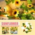 thumbnail image 1 of Clearance 20 LED Artificial Sunflower String Lights, 6.5 ft Sunflower Garland with Lights Battery Operated Flower Fairy String Lights for Bedroom Wedding Birthday Party Home Garden Decor, 1 of 6
