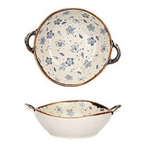 Clearance Under $20 Pasta Bowl Dinnerware For Kitchen With Double Handles Rustic Porcelain Pasta Bowl Japanese For Cereal Pasta Ramen Salad And Soup U